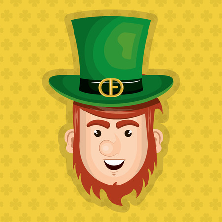 leprechaun saint patrick day character vector illustration designのイラスト素材