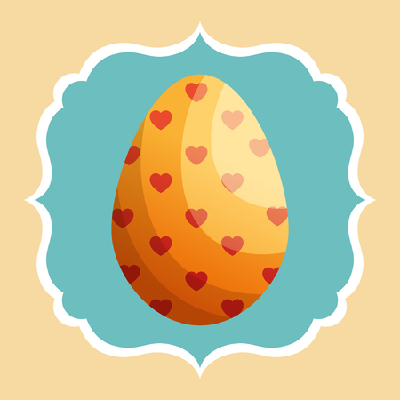 eggs painted happy easter celebration vector illustration designのイラスト素材