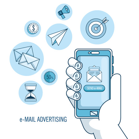 Email marketing and promotion  designのイラスト素材