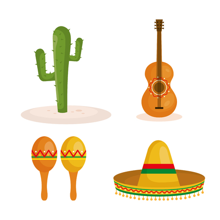 mexican culture set icons vector illustration designのイラスト素材