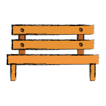 park wooden chair icon vector illustration designのイラスト素材
