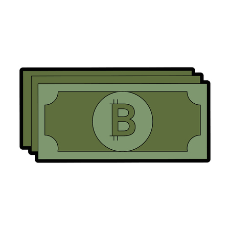 bill virtual money icon vector illustration designのイラスト素材