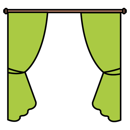 Window curtain isolated icon illustration designのイラスト素材