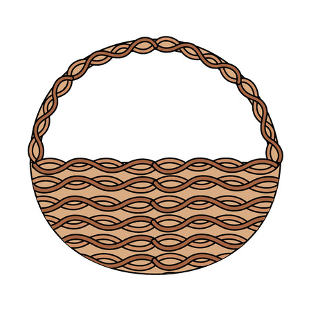 wicker basket icon image vector illustration design のイラスト素材