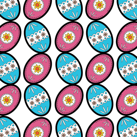 easter decorated egg pattern image vector illustration design のイラスト素材