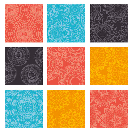 Color mandala pattern background vector illustration design.のイラスト素材
