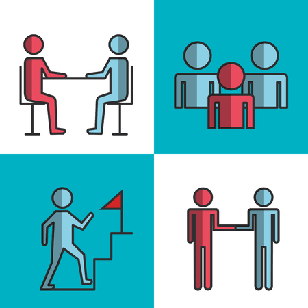 engage business set icons vector illustration designのイラスト素材