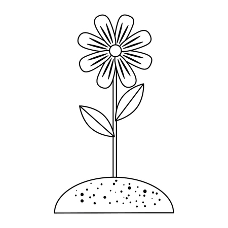 Beautiful flower cultivated icon vector illustration designのイラスト素材