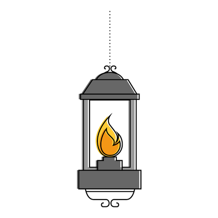 Kerosene lantern hanging icon vector illustration designのイラスト素材