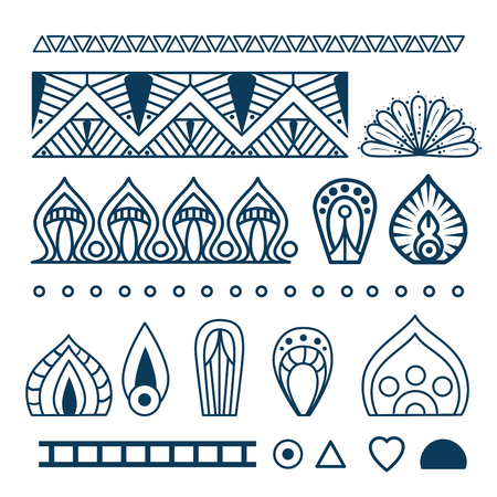 boho style mandala set icons vector illustration designのイラスト素材