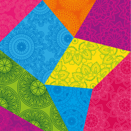 color mandala pattern background vector illustration design