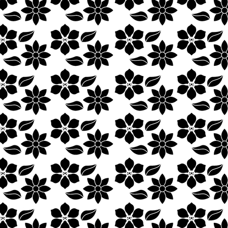 Decorative delicate floral jasmine and frangipani flower wallpaper vector illustrationのイラスト素材