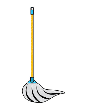 mop cleaning housework tool hygiene vector illustrationのイラスト素材