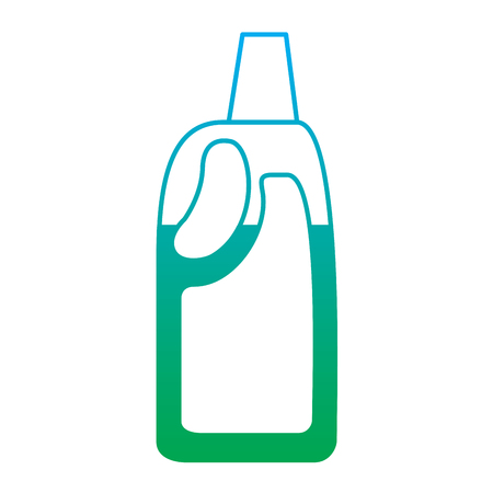 detergent bleach plastic bottle for liquid cleaning vector illustration degrade line colorのイラスト素材