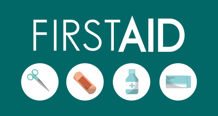 first aid kit utilities medical vector illustrationのイラスト素材