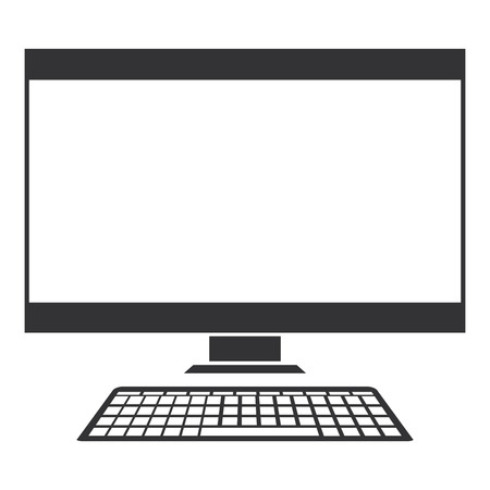 Desktop computer display icon vector illustration designのイラスト素材