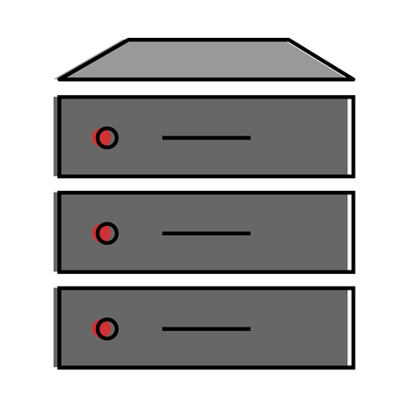 Data server isolated icon vector illustration design.のイラスト素材