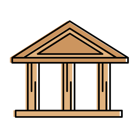 bank building isolated icon vector illustration designのイラスト素材