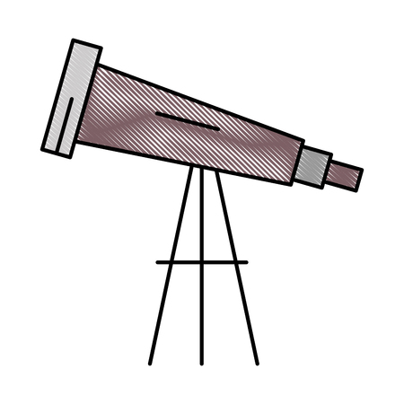 telescope device isolated icon vector illustration designのイラスト素材
