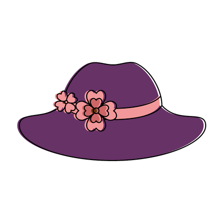 elegant female hat icon vector illustration designのイラスト素材