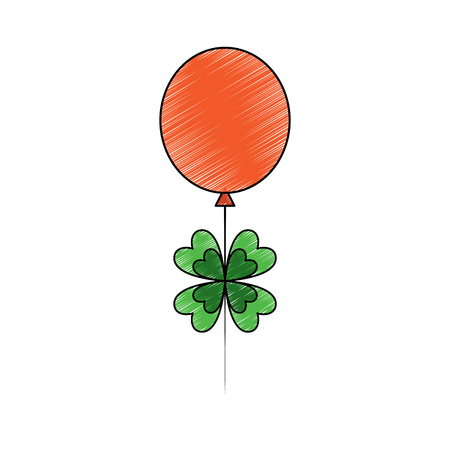 balloon clover ornament decoration icon vector illustration drawing imageのイラスト素材