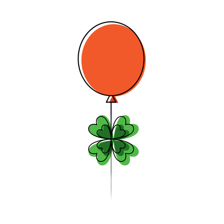 balloon clover ornament decoration icon vector illustrationのイラスト素材