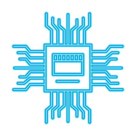 motherboard circuit high tech electric hardware icon vector illustrationのイラスト素材