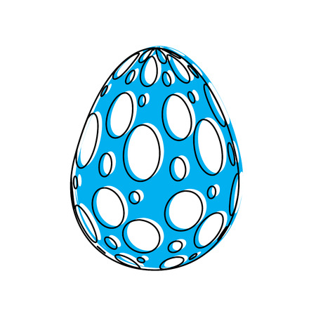 decorative easter egg ornament spotted vector illustrationのイラスト素材