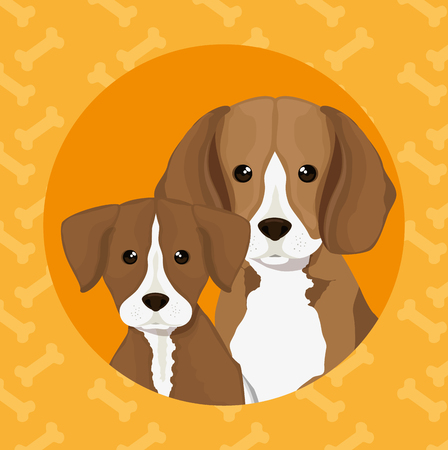 dog pet friendly vector illustration designのイラスト素材