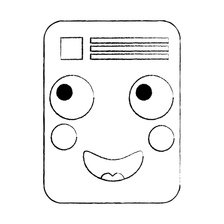 Paper character note sketch imageのイラスト素材