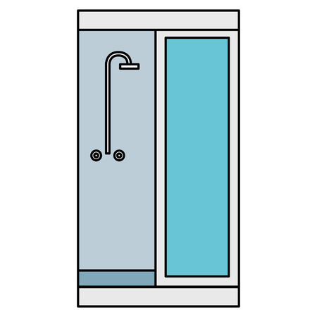 bathroom shower isolated icon vector illustration designのイラスト素材