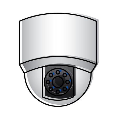ceiling surveillance camera security technology vector illustrationのイラスト素材
