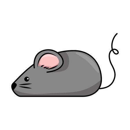cute mouse isolated icon vector illustration designのイラスト素材