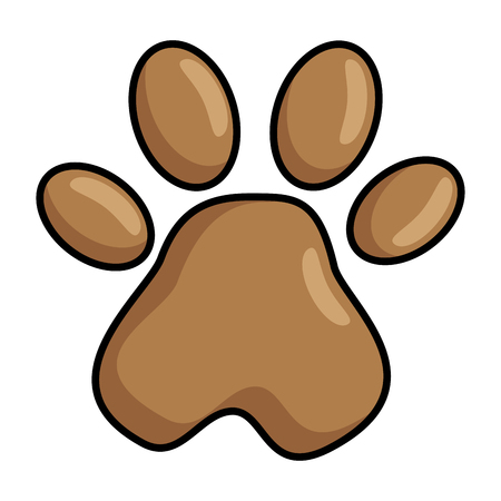 footprint paw mascot icon vector illustration designのイラスト素材