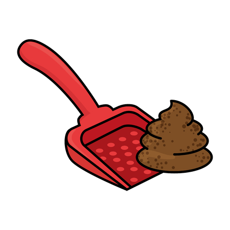 shovel to collect pet waste vector illustration designのイラスト素材