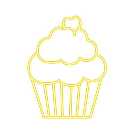 delicious and sweet cupcake vector illustration designのイラスト素材