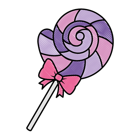 sweet lollipop candy icon vector illustration designのイラスト素材