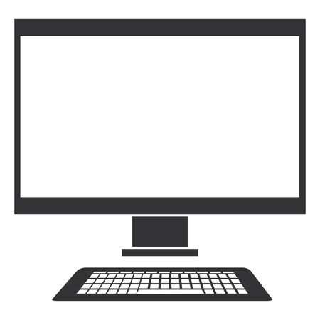 Desktop computer isolated icon vector illustration design.のイラスト素材
