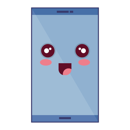 smartphone device kawaii character vector illustration designのイラスト素材