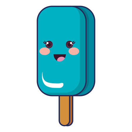 ice cream palette kawaii character vector illustration designのイラスト素材