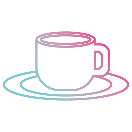 coffee cup with dish vector illustration designのイラスト素材