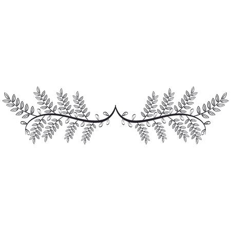 Leafs crown decorative icon vector illustration designのイラスト素材