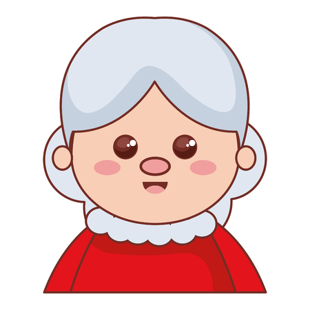 Cute santa wife character vector illustration designのイラスト素材