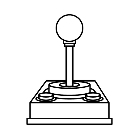 control video game joystick retro device vector illustration outline designのイラスト素材
