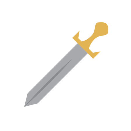 sword weapon battle handle vintage vector illustrationのイラスト素材