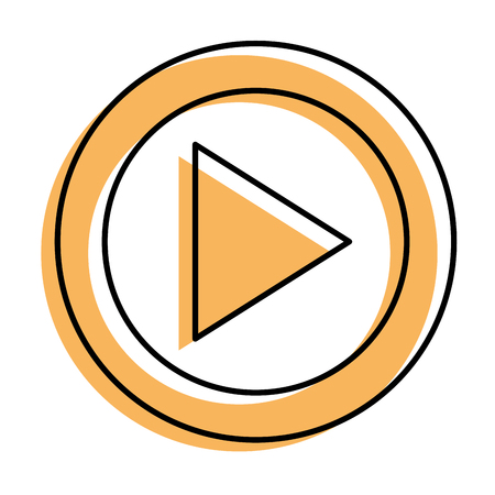 A play button isolated icon vector illustration designのイラスト素材