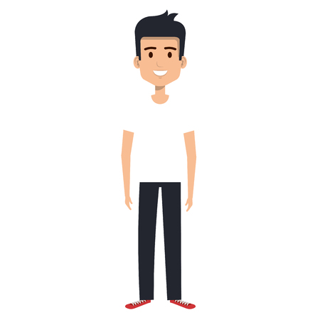 young man avatar character vector illustration designのイラスト素材