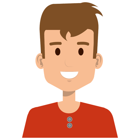 young man avatar character vector illustration designのイラスト素材
