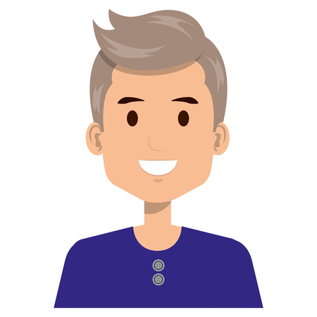 young man avatar character vector illustration designのイラスト素材