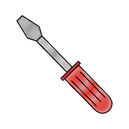 Screwdriver tool isolated icon vector illustration design.のイラスト素材